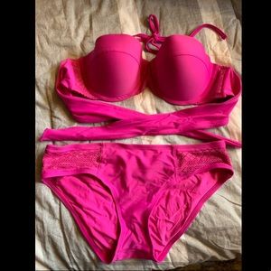 2/$20 Bright fuchsia aerie bikini